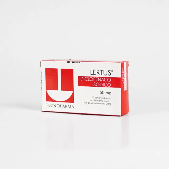 LERTUS FORTE - DICLOFENACO + CODEINA 50+50 MG CJ X 10 COM REC (LERTUS FORTE)(TECNOFARMA)