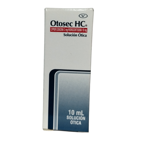 CIPROFLOXACINA + HIDROCORTIZONA 3+10 MG FCO X 10 ML (OTOSEC HC)(SIEGFRIED)