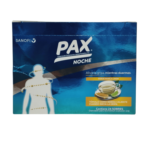 PAX NOCHE ACETAMINOFEN + FENILEFRINA + CLORFENIRAMINA SOBRE (SANOFI)