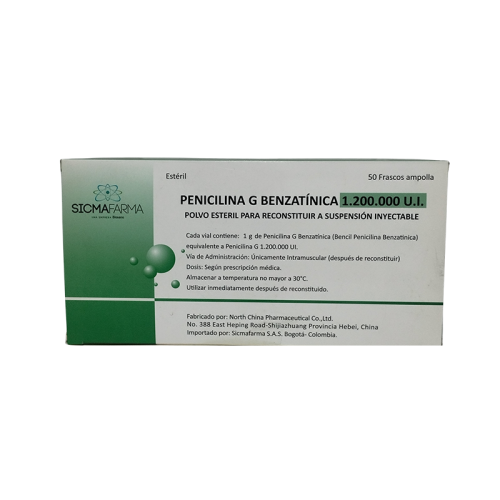 PENICILINA BENZATINICA 1.200.000 U.I POL EST PARA REC AMP (SICMAFARMA)