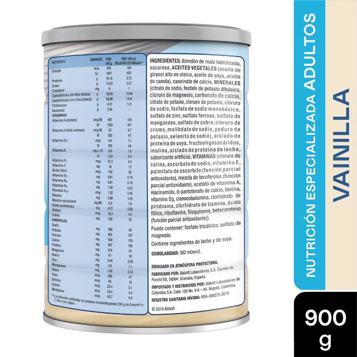 ENSURE VAINILLA POLVO LATA X 900 GR (ABBOTT) - Image 3