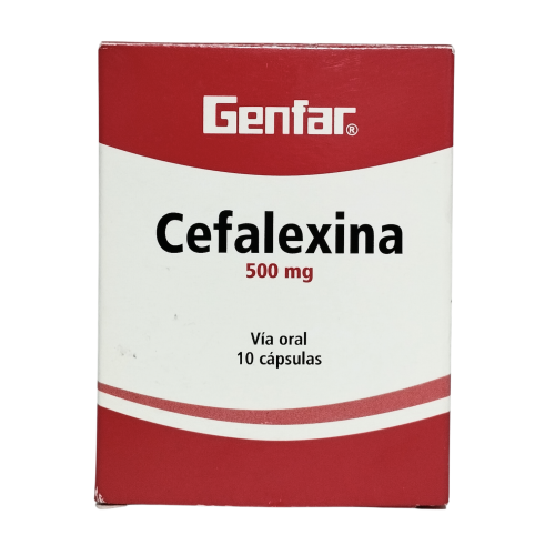 CEFALEXINA 500 MG CJ X 10 CAP (GENFAR)