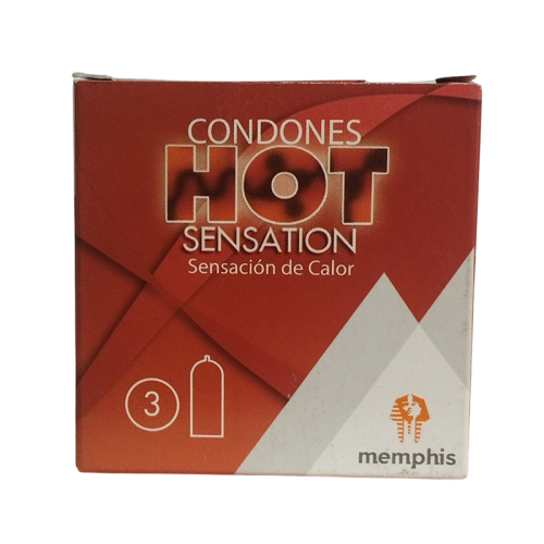 PRESERVATIVO SENSACION DE CALOR X 3 (HOT)(MEMPHIS)