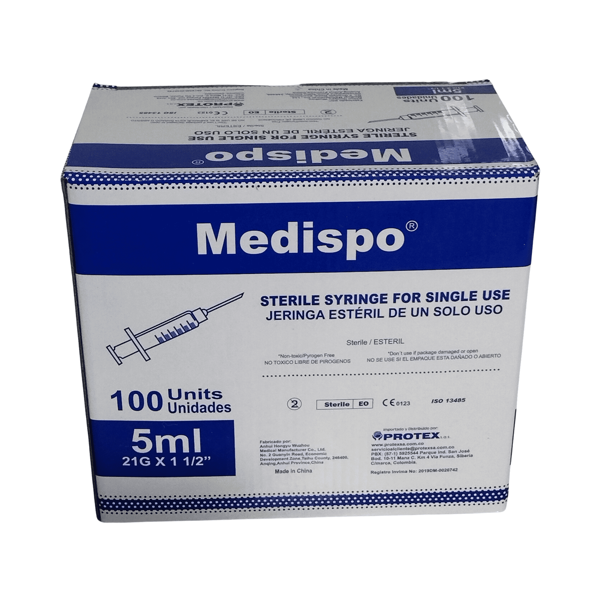 JERINGA ESTERIL 5 ML 21G X 1 1/2" UND (MEDISPO) - Image 2