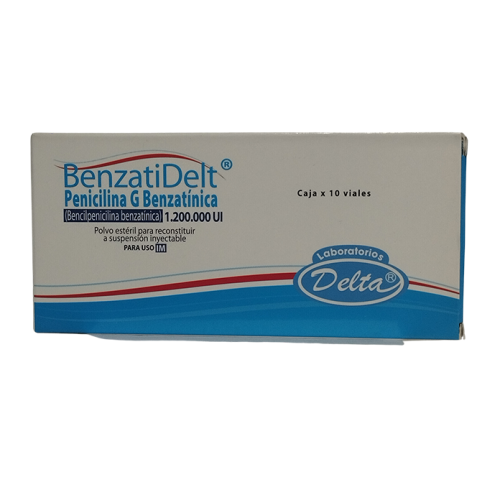 PENICILINA BENZATINICA 1.200.000 UI CJ X 10 AMP VIALES (BENZATIDELT)(DELTA)