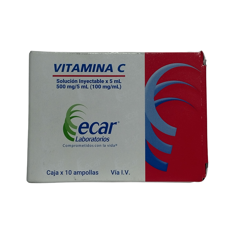 VITAMINA C 500 MG AMP 5 ML (ECAR)